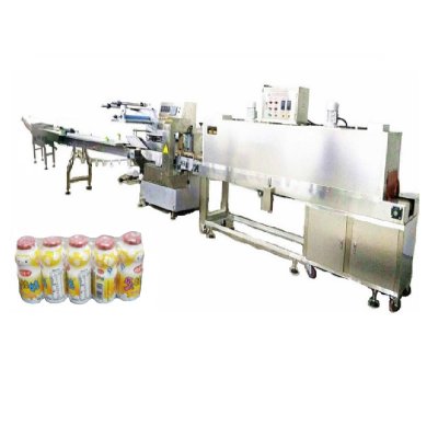 Collective Milk Bottles Automatic feeding and shrink packing machine (star-wheel feeding and grouping device)