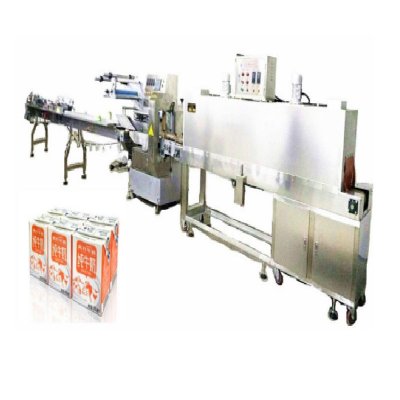 2x3 Collective Tetra Packed Milk Automatic Feeding and Shrink Packing Machine